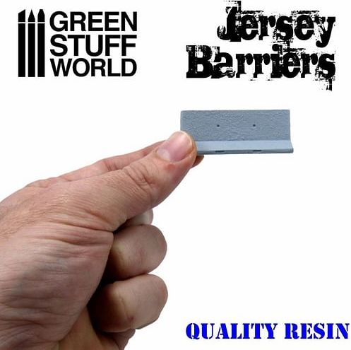 Dekorace Green Stuff World: Jersey Barriers, 6 ks - obrázek 3