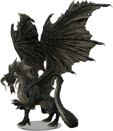 D&D Miniatures: Icons of the Realms - Adult Black Dragon Premium - obrázek 1