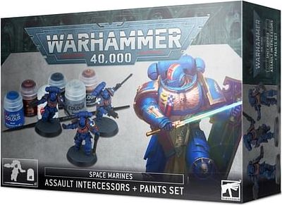 Warhammer 40000: Space Marines Assault Intercessors + Paints Set - obrázek 1