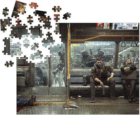 Puzzle Cyberpunk - Metro life, 1000 dílků - obrázek 2