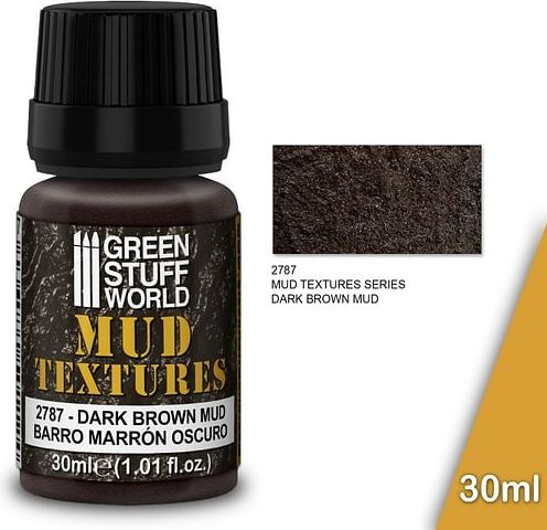 Green Stuff World: Mud Textures - Dark Brown Mud 30ml - obrázek 1
