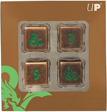 Sada kovových kostek D&D D6: Feywild Copper and Green (4 ks) - obrázek 2