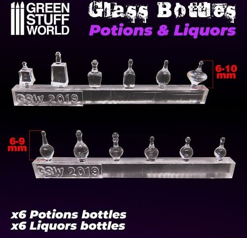 Dekorace Green Stuff World: Resin Potion and Liquor Bottles - obrázek 2