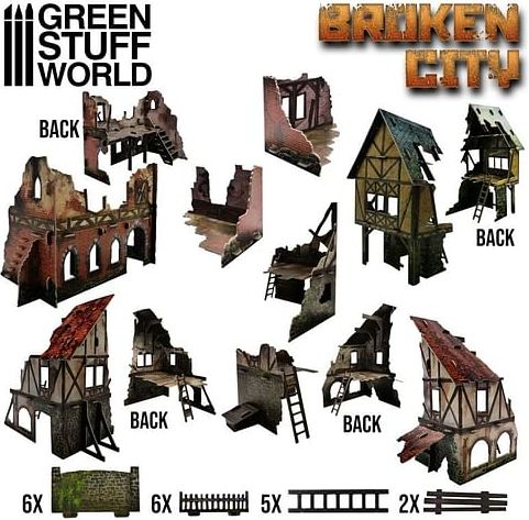 Green Stuff World: Broken City Terrain Set - obrázek 1