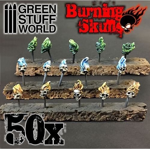 Dekorace Green Stuff World: Resin Burning Skulls - obrázek 3