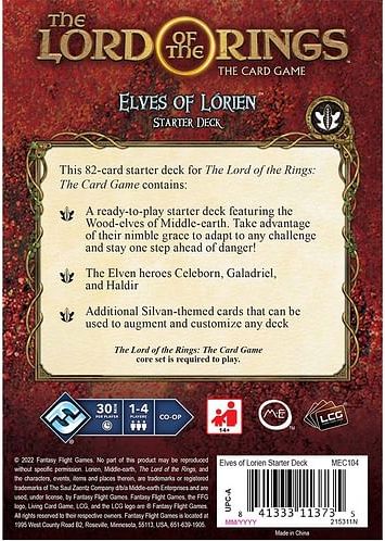 Lord of the Rings LCG: Elves of Lorien Starter Deck - obrázek 3