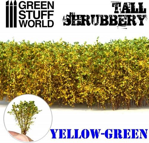 Dekorace Green Stuff World - Tall Shrubbery: Yellow Green - obrázek 1