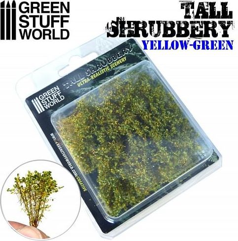 Dekorace Green Stuff World - Tall Shrubbery: Yellow Green - obrázek 2