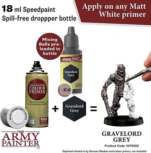 Army Painter: Speedpaint Gravelord Grey 18ml - obrázek 2