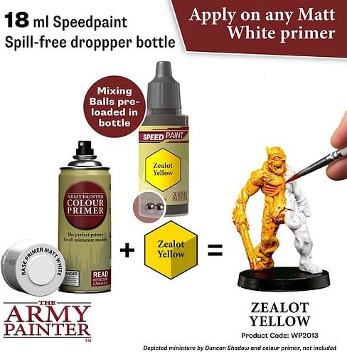 Army Painter: Speedpaint Zealot Yellow 18ml - obrázek 2