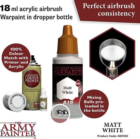 Warpaints Air Matt White 18ml - obrázek 2