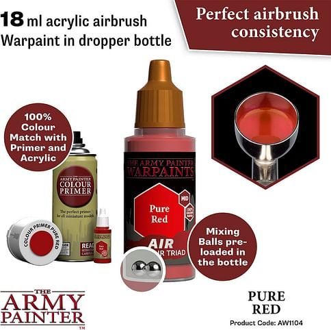 Warpaints Air Pure Red 18ml - obrázek 2