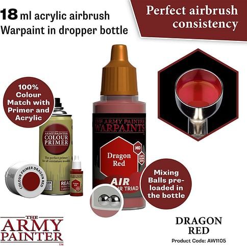 Warpaints Air Dragon Red 18ml - obrázek 2