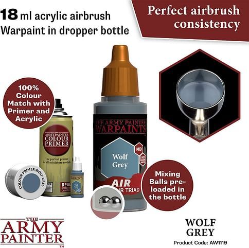 Warpaints Air Wolf Grey 18ml - obrázek 2