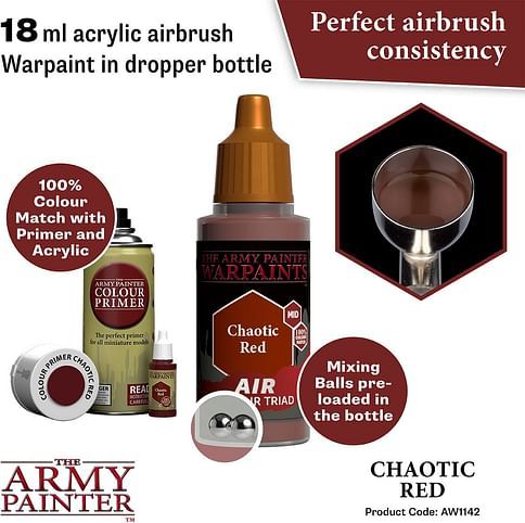 Warpaints Air Chaotic Red 18ml - obrázek 2