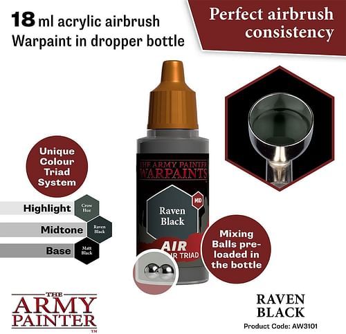 Warpaints Air Black Raven 18ml - obrázek 2
