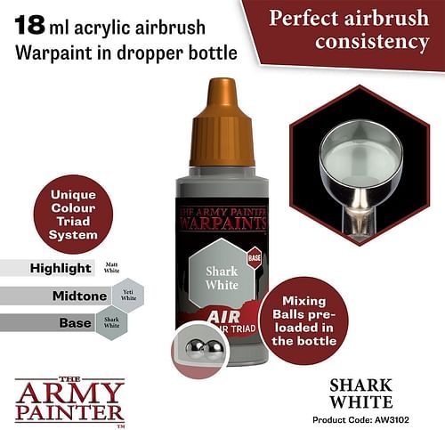 Warpaints Air Shark White 18ml - obrázek 2