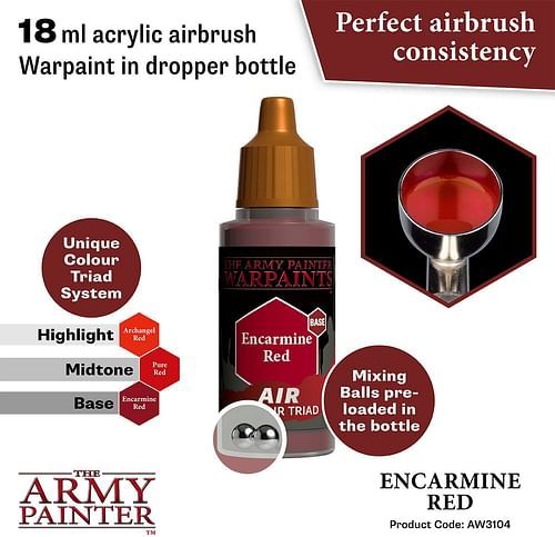 Warpaints Air Encarmine Red 18ml - obrázek 2
