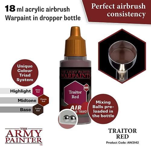 Warpaints Air Traitor Red 18ml - obrázek 2