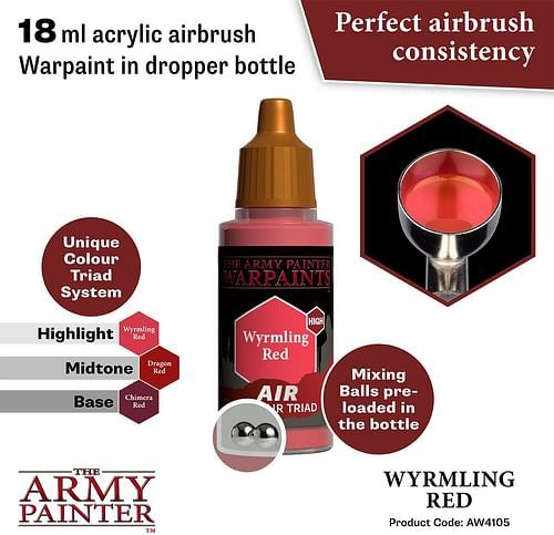 Warpaints Air Wyrmling Red 18ml - obrázek 2