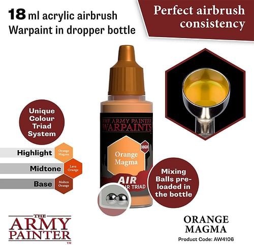 Warpaints Air Orange Magma 18ml - obrázek 2