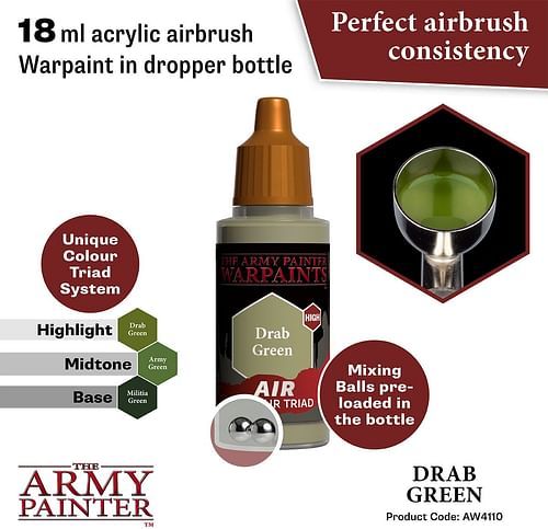 Warpaints Air Drab Green 18ml - obrázek 2