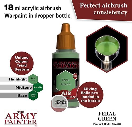 Warpaints Air Feral Green 18ml - obrázek 2