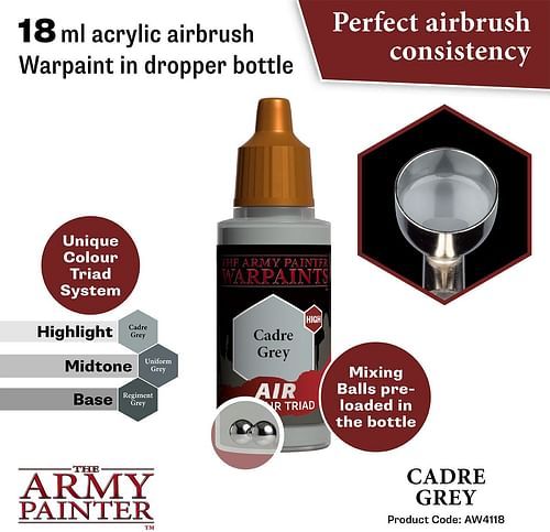 Warpaints Air Cadre Grey 18ml - obrázek 2