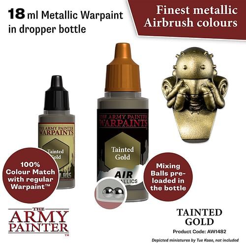 Warpaints Air Metallic Tainted Gold 18ml - obrázek 2