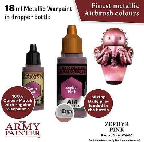 Warpaints Air Metallic Zephyr Pink 18ml - obrázek 2