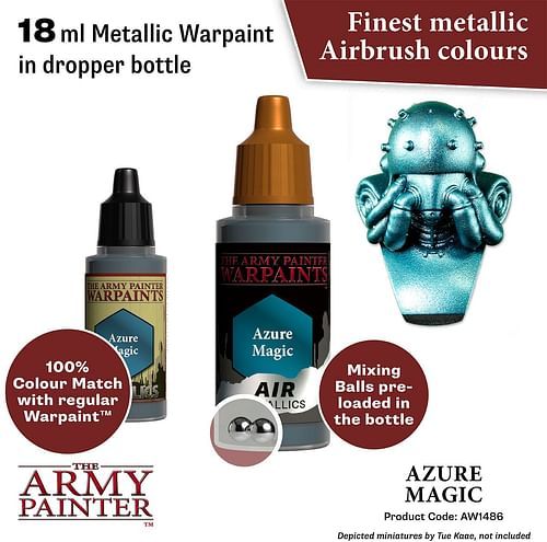 Warpaints Air Metallic Azure Magic 18ml - obrázek 2