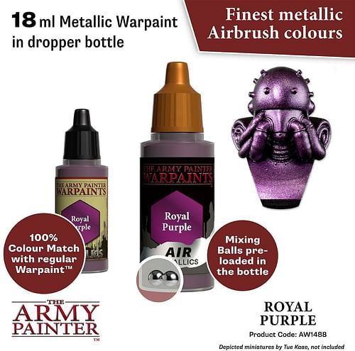 Warpaints Air Metallic Royal Purple 18ml - obrázek 2