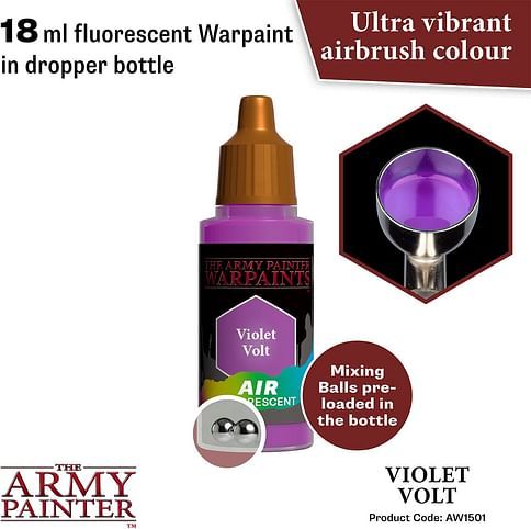 Warpaints Air Fluo Violet Volt 18ml - obrázek 2