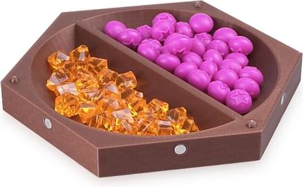 Hexová miska na herní komponenty - půlená, barva zelená - obrázek 2