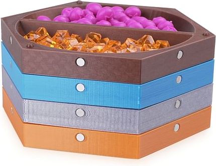 Hexová miska na herní komponenty - půlená, barva zelená - obrázek 3