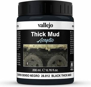 Vallejo: Textur Black Mud 200ml - obrázek 1