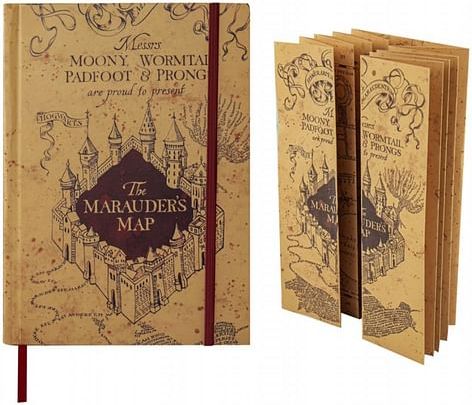 Cinereplicas Zápisník Harry Potter - Pobertův plánek s mapou A5 - obrázek 1