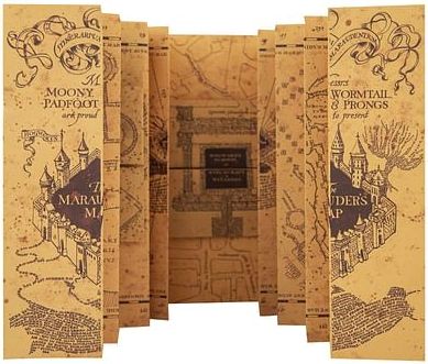 Cinereplicas Zápisník Harry Potter - Pobertův plánek s mapou A5 - obrázek 4