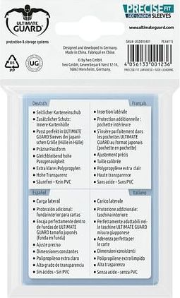 Obaly na karty Precise-Fit 60 x 87,5 mm (UG) - průhledné - obrázek 3