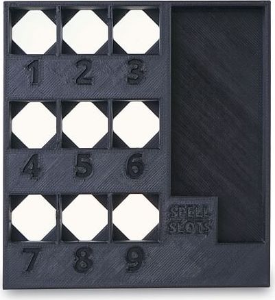 Dungeons & Dragons Spell Tracker na 12mm kostky, varianta obdélník - obrázek 1
