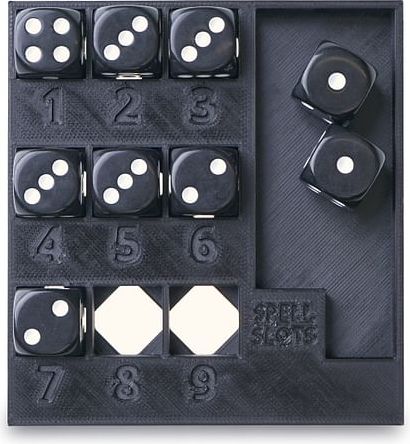 Dungeons & Dragons Spell Tracker na 16mm kostky, varianta obdélník - obrázek 2