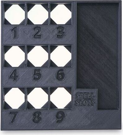 Dungeons & Dragons Spell Tracker na 16mm kostky, varianta čtverec - obrázek 1
