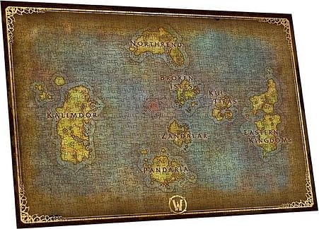 Puzzle World of Warcraft - Mapa Azerothu, 1000 dílků - obrázek 2
