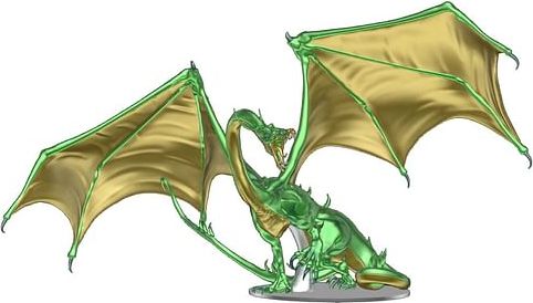 D&D Icons of the Realms: Adult Emerald Dragon Premium Figure - obrázek 1