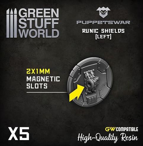 Dekorace Green Stuff World: Runic Shields, 5 ks - obrázek 2