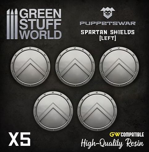 Dekorace Green Stuff World: Spartan Shields, 5 ks - obrázek 1