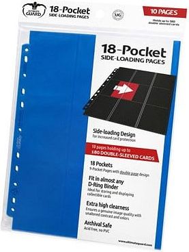 10 složek pro karetní album s kroužkovou vazbou (Ultimate Guard 18-Pocket pages), barva černá - obrázek 2