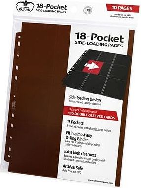 10 složek pro karetní album s kroužkovou vazbou (Ultimate Guard 18-Pocket pages), barva černá - obrázek 4