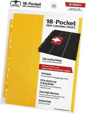 10 složek pro karetní album s kroužkovou vazbou (Ultimate Guard 18-Pocket pages), barva černá - obrázek 9