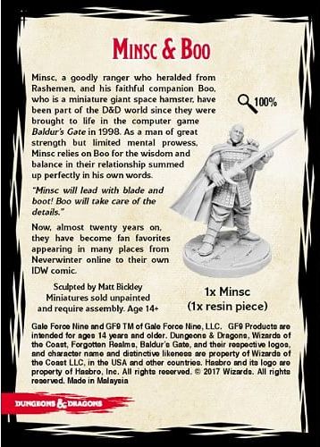 Dungeons and Dragons Collectors Series: Minsc & Boo - obrázek 3